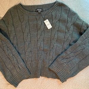 Oversized Crop Express Sweater